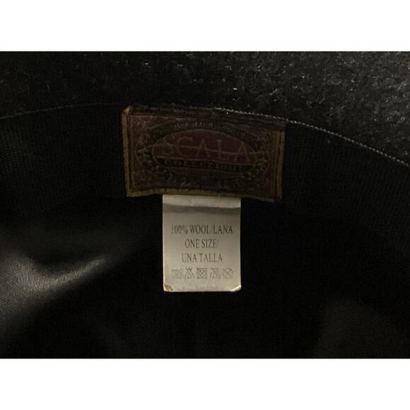 Scala Collection fedora 100% Wool Black Bucket Buckle One Size - Picture 4 of 4